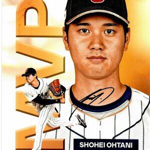 Shohei Otani MVP Japan Baseball Team Pitcher Signed 8X10 Photo